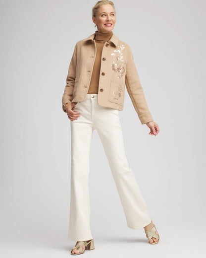 Embroidered Wool Chore Jacket