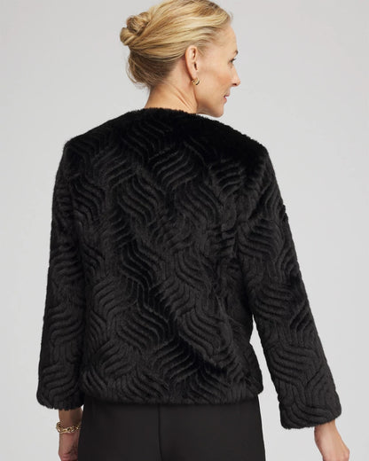 Pattern Fur Jacket