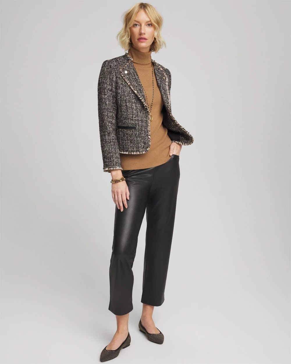 Tweed Mix Moto Jacket
