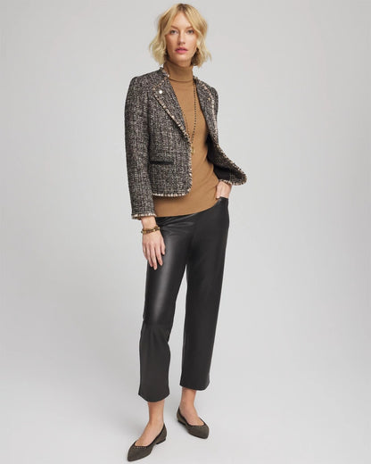 Tweed Mix Moto Jacket