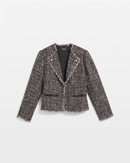 Tweed Mix Moto Jacket