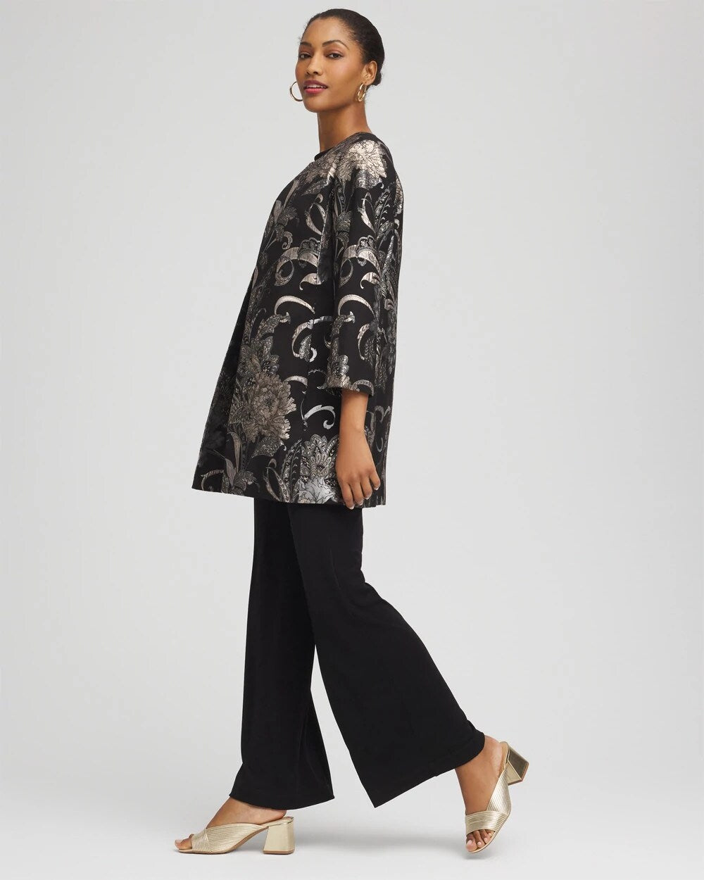 Travelers™ Collection Jacquard Floral Shine Jacket