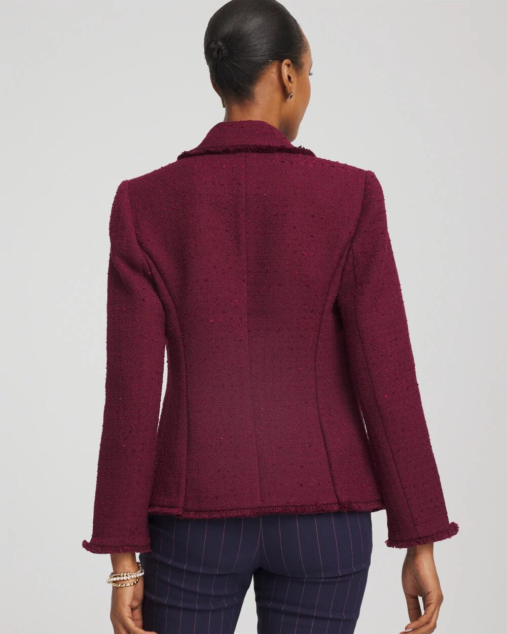 Tweed Fringe Blazer