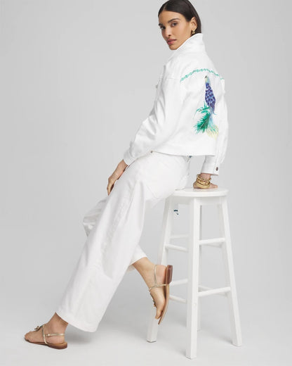 Embroidered Relaxed Denim Jacket
