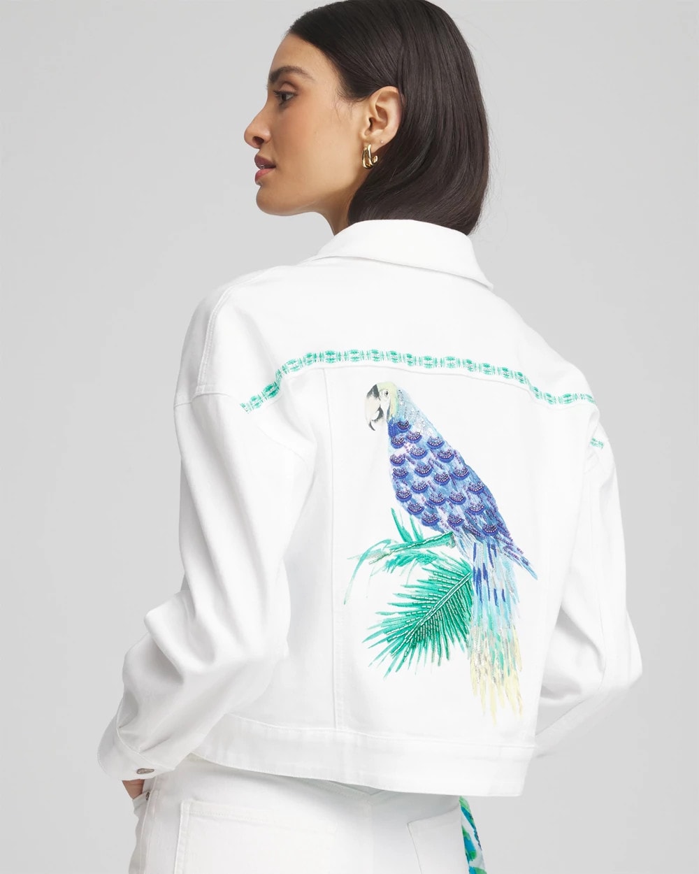 Embroidered Relaxed Denim Jacket