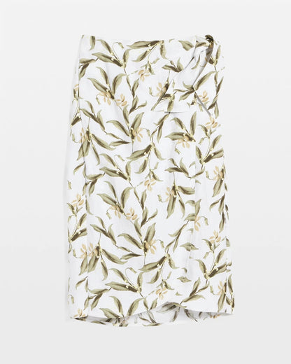 Linen Midi Wrap Skirt