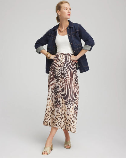 Animal Bengal Marks Faux Satin Skirt