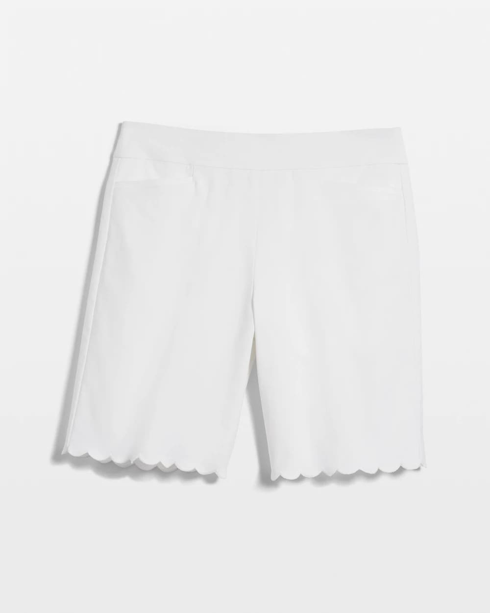 Brigitte™ Pull-On Scallop-Hem Shorts