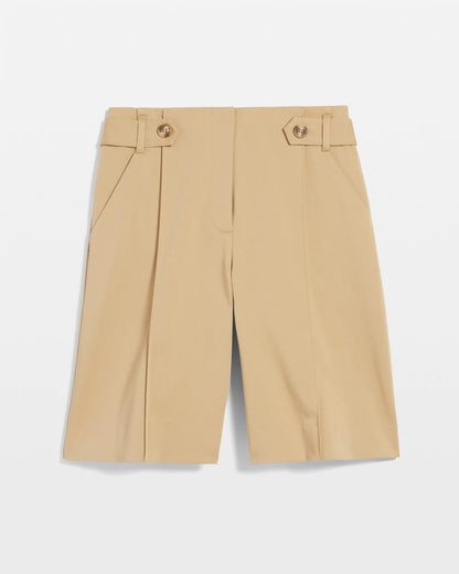 Sateen Tab-Front A-line Shorts