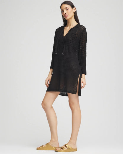 Chico's Tie-Front Beach Swimsuit Cover-Up