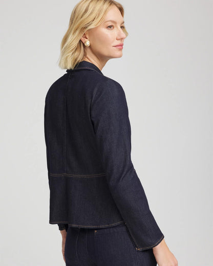 Denim Peplum Blazer