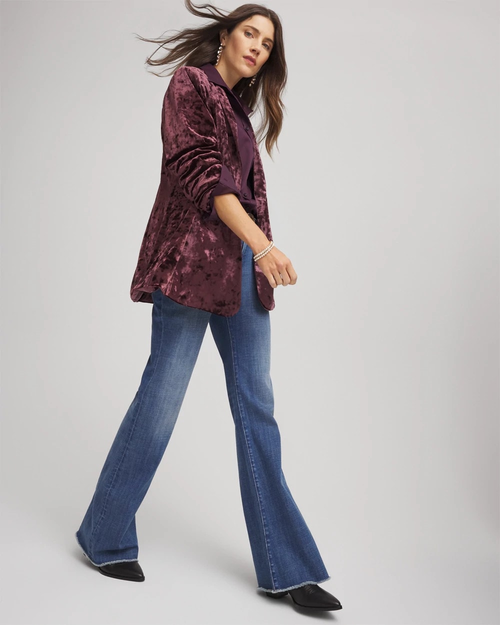Crushed Velvet Blazer