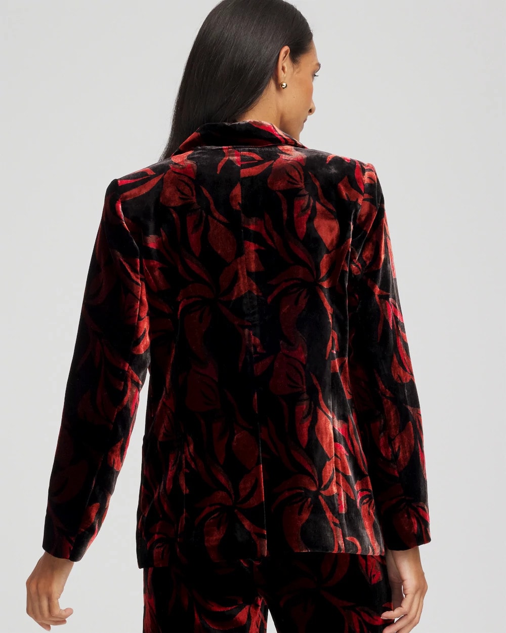 Velvet Printed Blazer