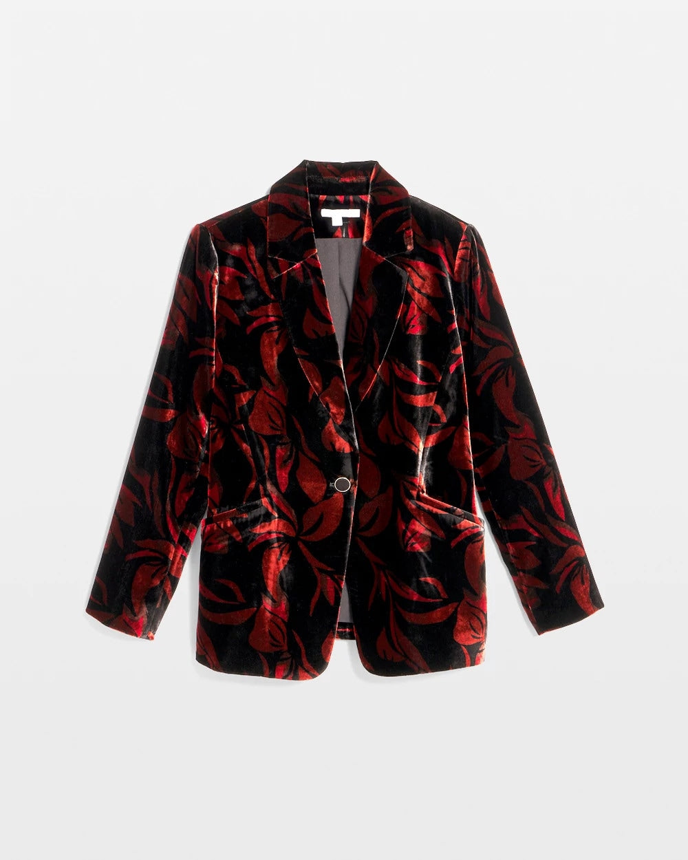 Velvet Printed Blazer
