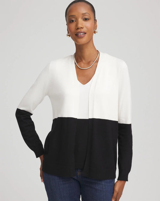 Ella Colorblock Long-Sleeve Cardigan