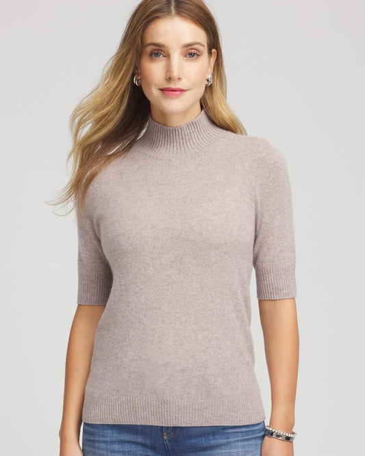Cashmere Elbow-Sleeve Sweater