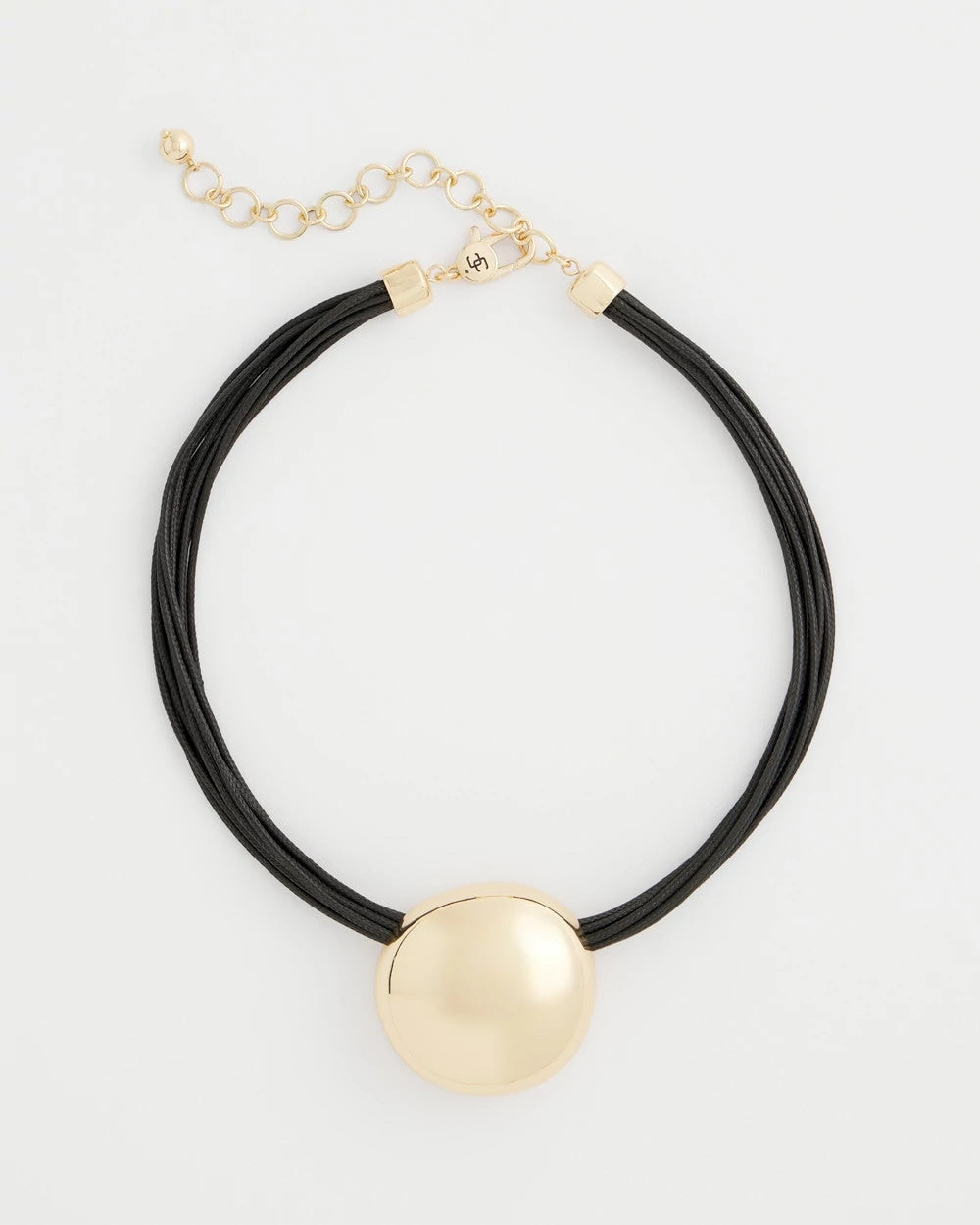 Gold Pendant Cord Necklace