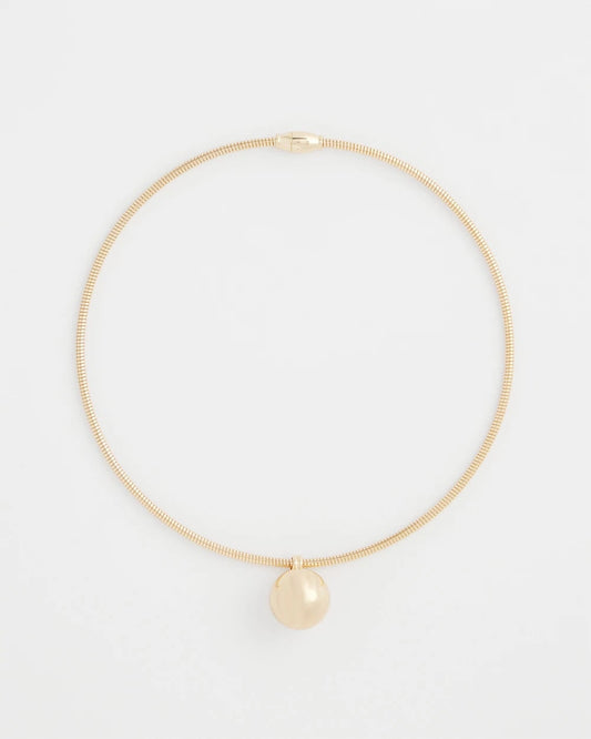 Gold Bead Collar Necklace
