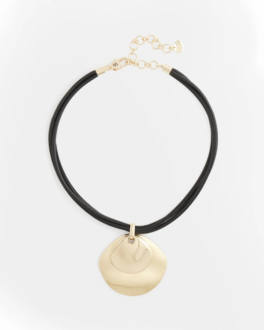 Gold Pendant On Cord
