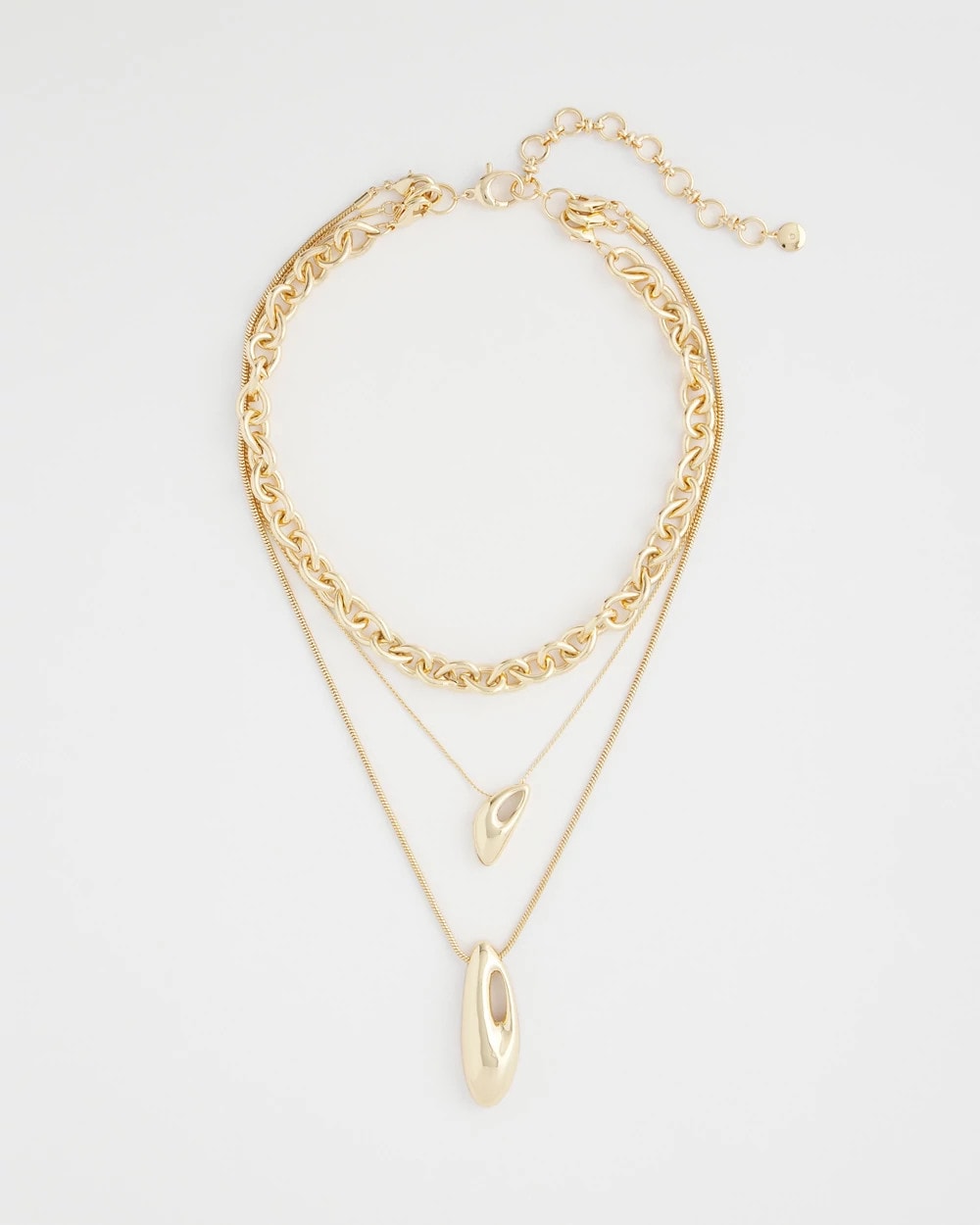 Convertible Three-Strand Pendant Necklace