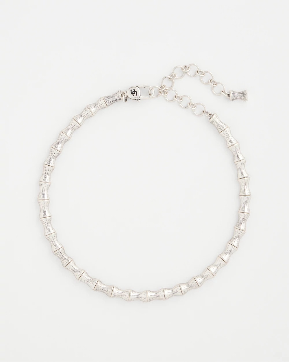 Silvertone Bamboo Collar Necklace