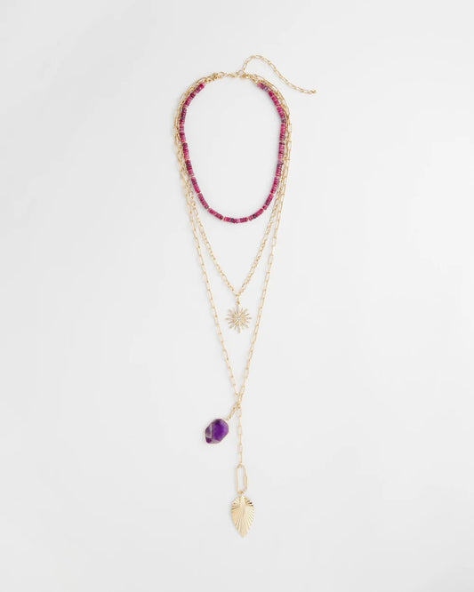 Amethyst Convertible Multi-Layer Necklace