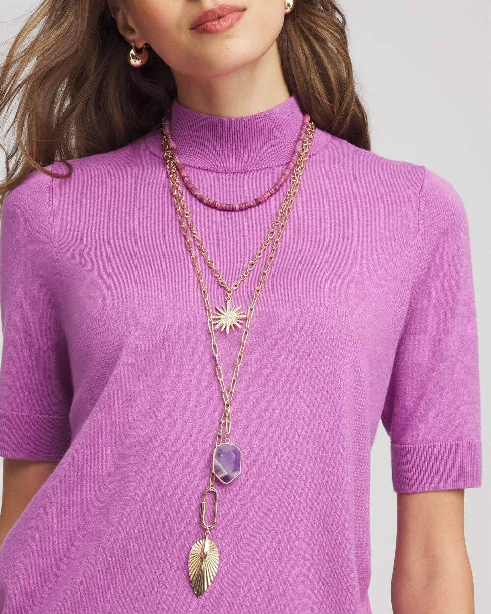 Amethyst Convertible Multi-Layer Necklace