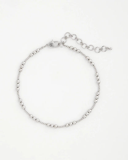 Silvertone Beaded Necklace