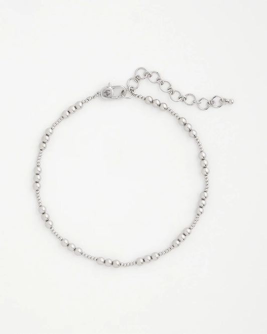 Silvertone Beaded Necklace