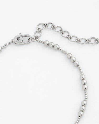 Silvertone Beaded Necklace
