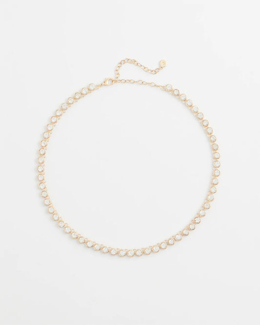 Goldtone Tennis Necklace