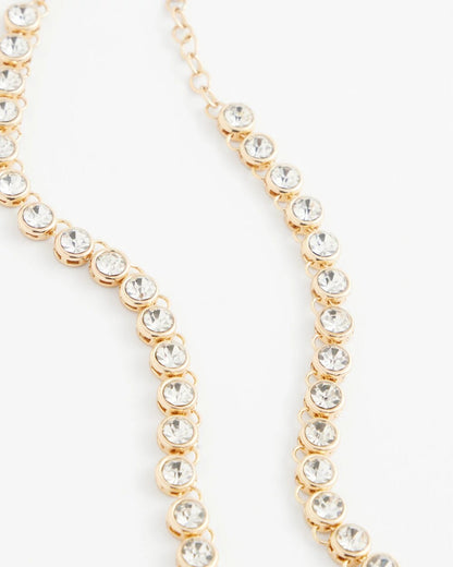 Goldtone Tennis Necklace