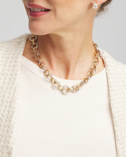 Convertible Tri-Tone Short Necklace