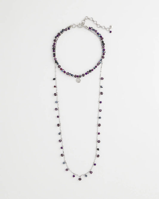 Convertible Purple Long Short Necklace