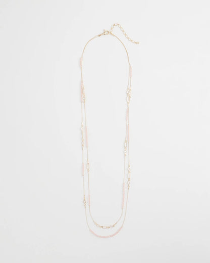 Pink Double-Strand Necklace