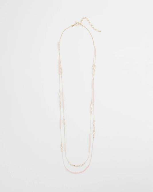 Pink Double-Strand Necklace