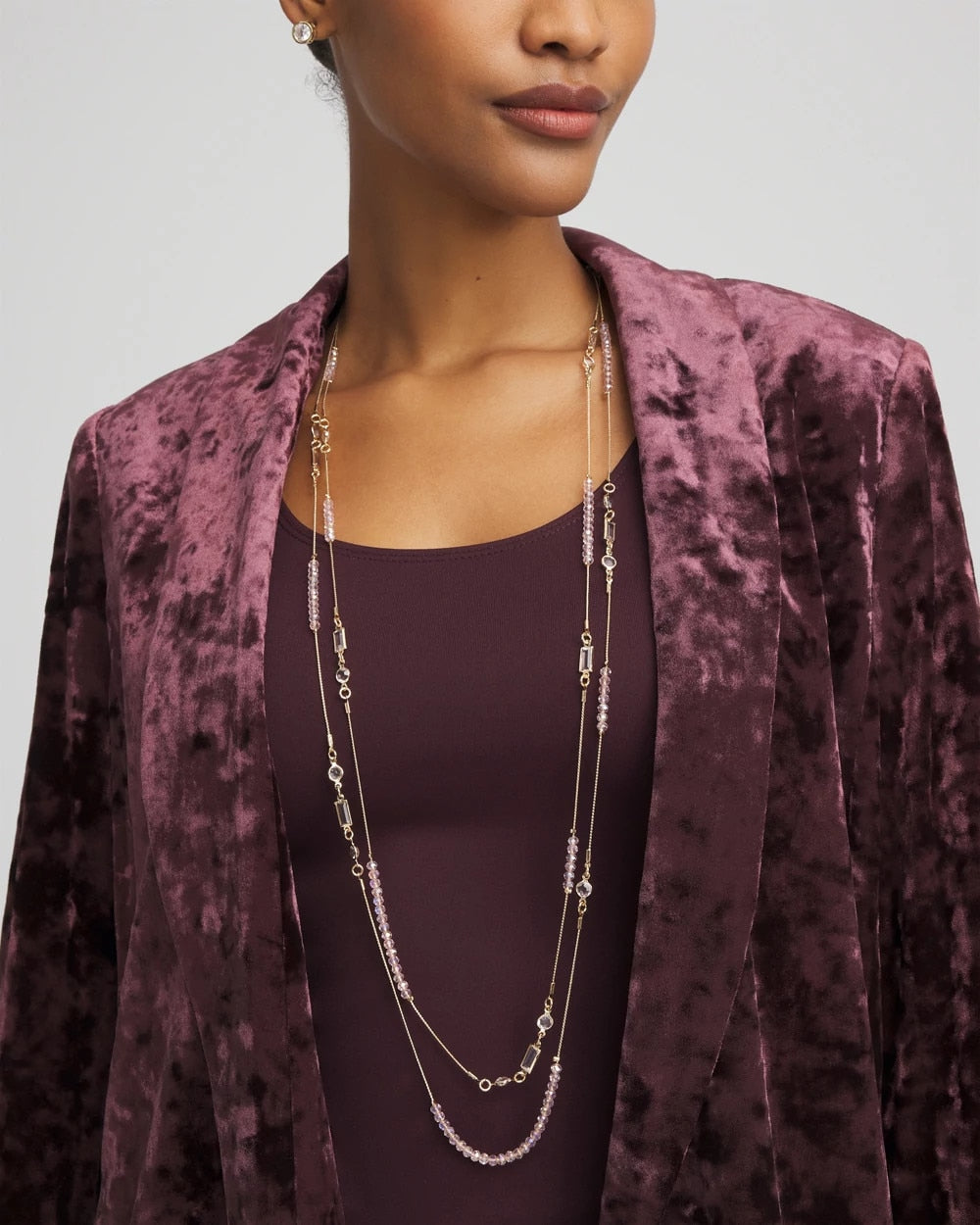 Pink Double-Strand Necklace