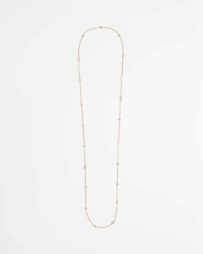 Fine Crystal Long Chain Necklace