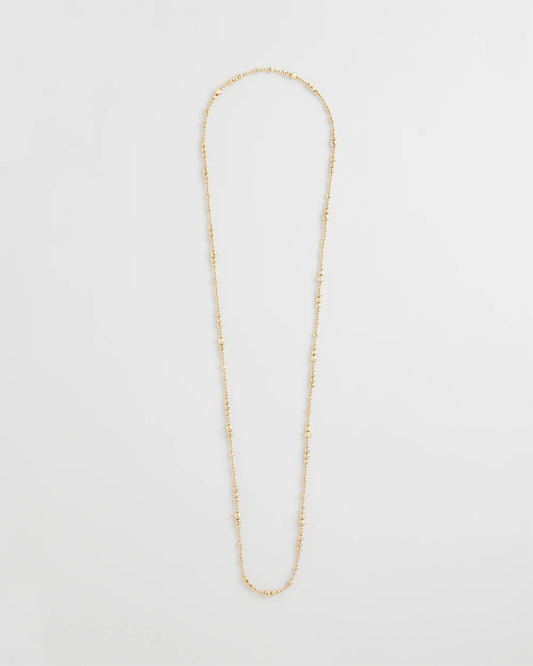Goldtone Long Beaded Necklace