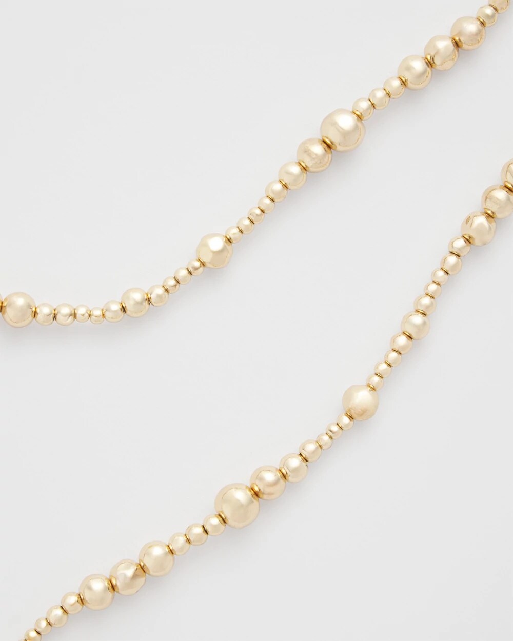 Goldtone Long Beaded Necklace