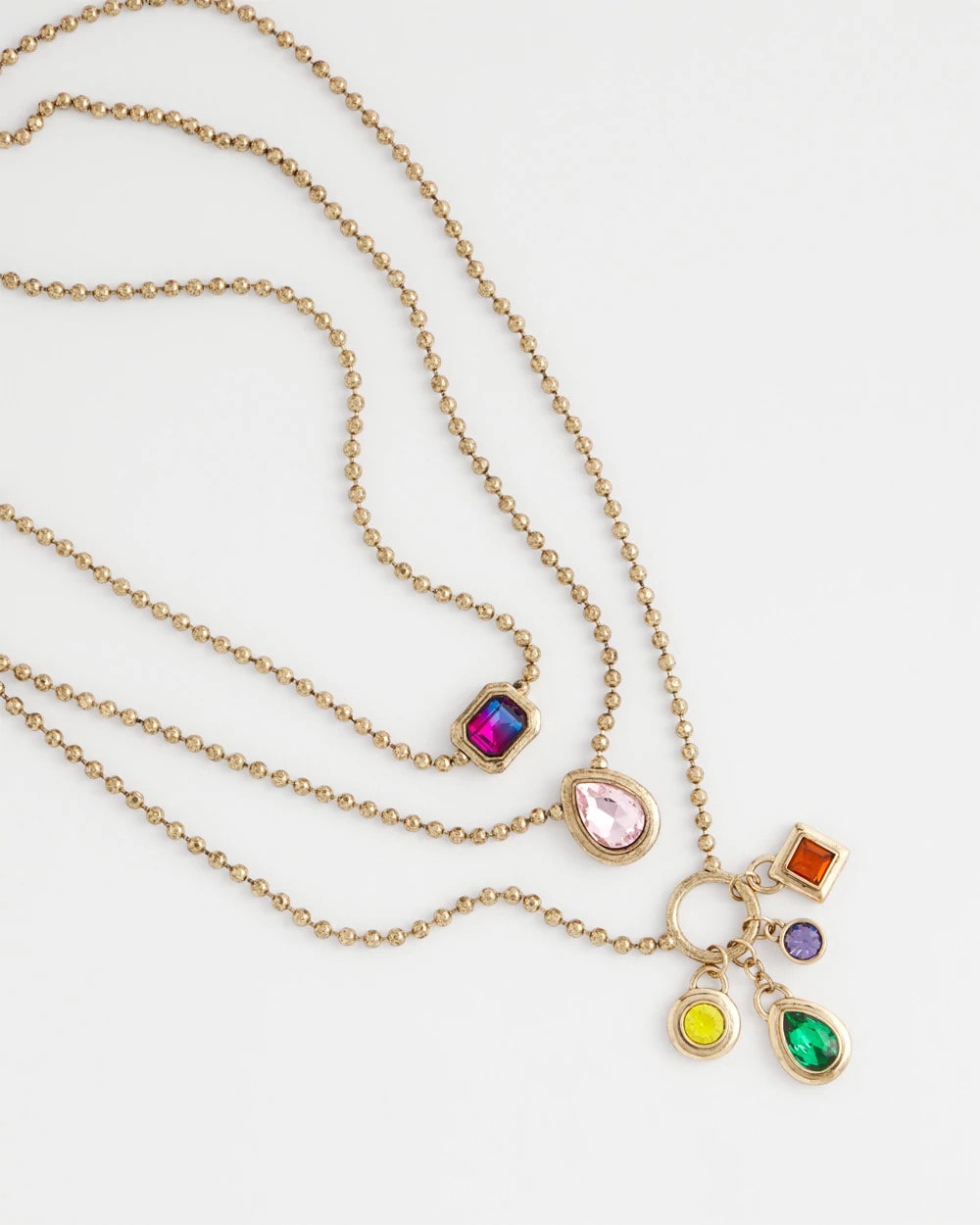 Multi-Strand Gem Necklace