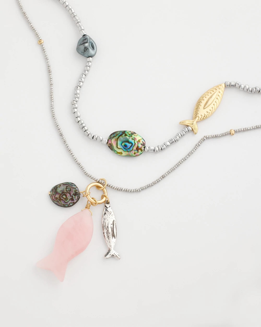 Chico's Originals White Jade Ocean Necklace