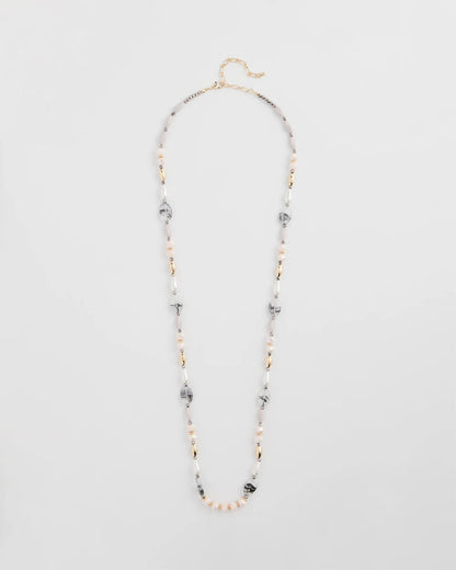 Pink Art Deco Beaded Necklace