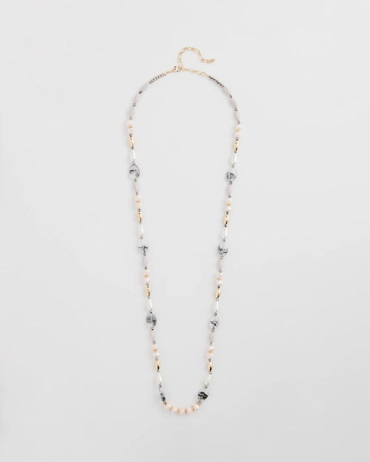 Pink Art Deco Beaded Necklace