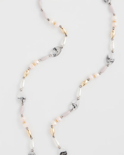 Pink Art Deco Beaded Necklace