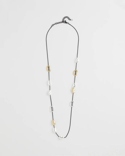Mixed-Metal Charm Necklace