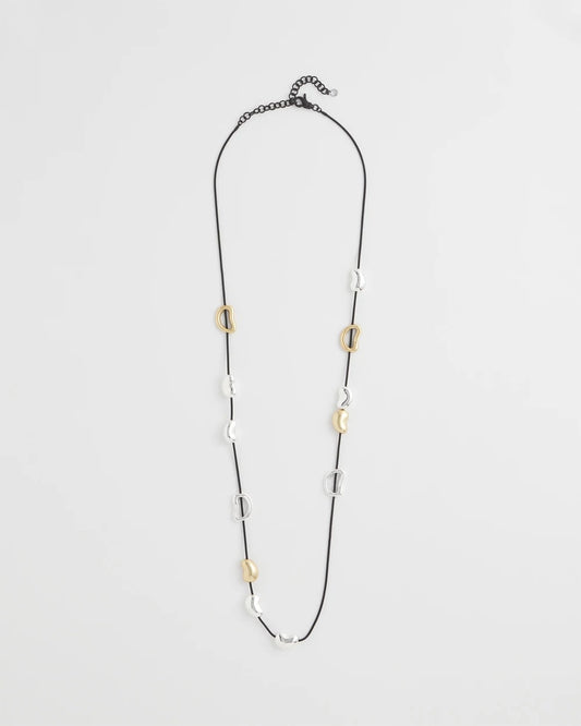 Mixed-Metal Charm Necklace