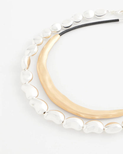 Mixed-Metal Collar Necklace