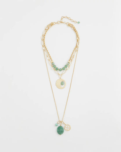 Convertible Triple-Strand Pendant Necklace