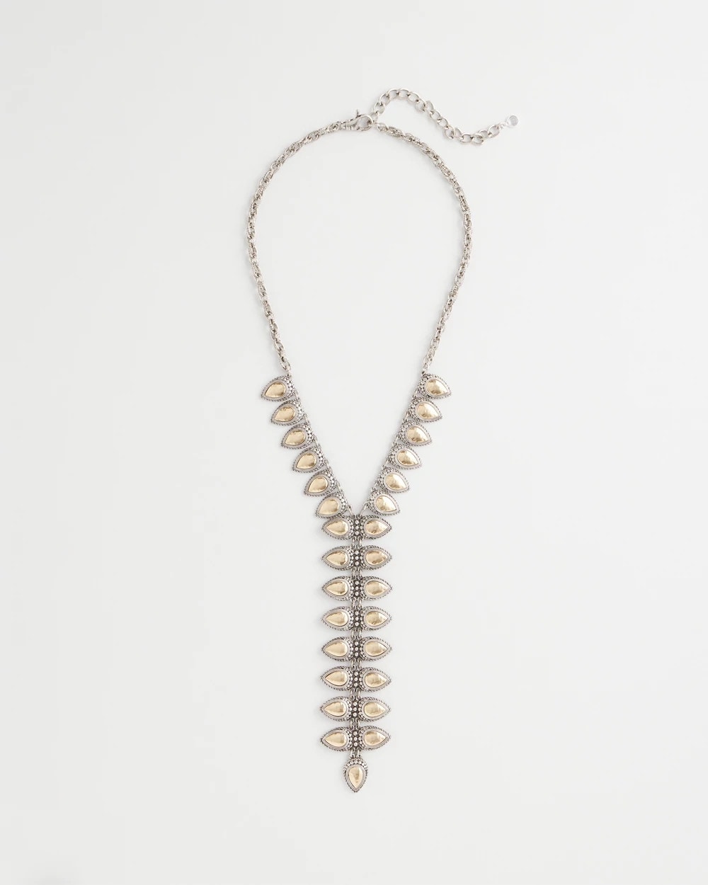 Vertical Pear Shaped Y-Drop Necklace